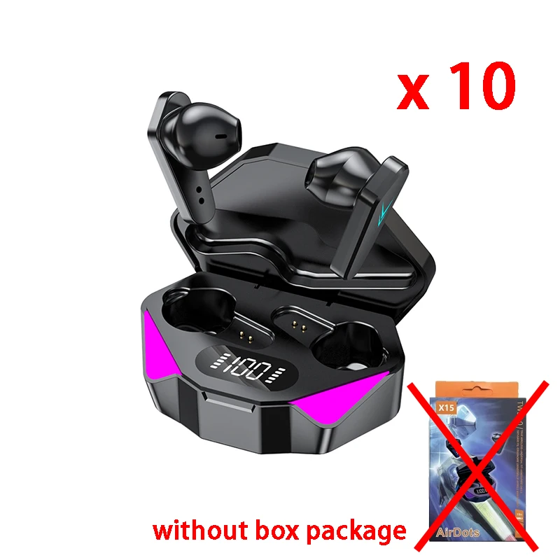 

10PCS X15 TWS Wireless Headset Bluetooth Earphones Smart Hifi Earbuds Gaming Display Sport Headphone 2023 PK F9-5C E7S N35