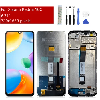 For Xiaomi Redmi 10c Lcd Display Touch Screen Digitizer Assembly With Frame For Redmi 10c Display Replacement Repair Parts