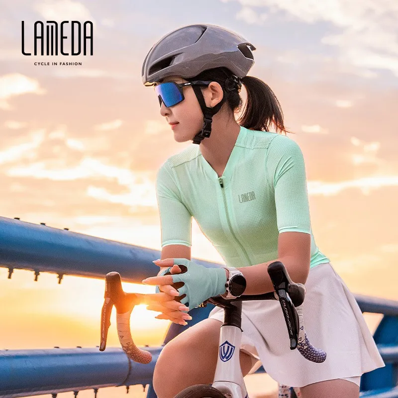 

LAMEDA 2023 new high-end women's cycling clothes summer professional breathable road bike short-sleeved top