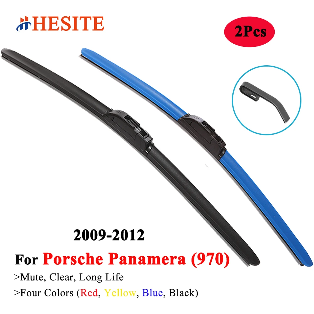 

HESITE Colorful Hybrid Wiper Blades For Porsche Panamera 970 Hatchback 2009 2010 2011 2012 Car Accessories Front Window Brushes