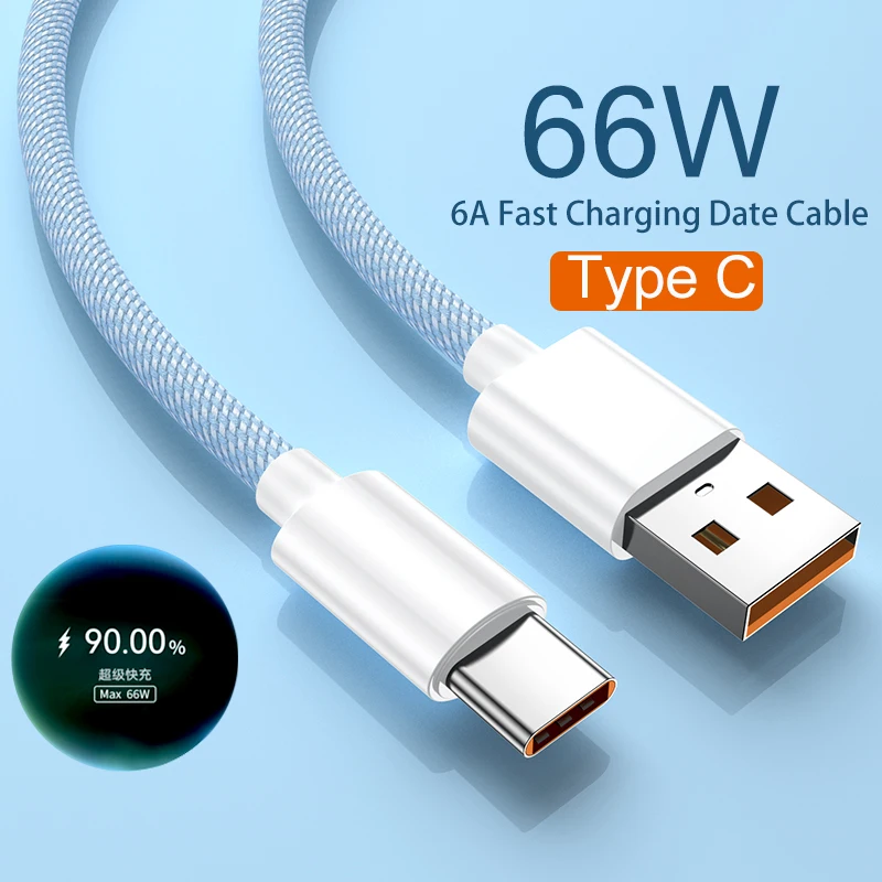 

66W 6A USB кабель быстрой зарядки типа C применяется к трем звездам (MISOPPO POCO) мобильный телефон зарядка сокровище USB кабель дата зарядки