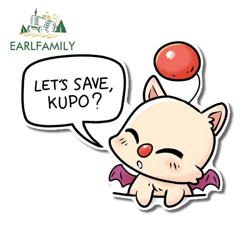 

EARLFAMILY 13 см x 10,5 см для последней фантазии, автомобильные наклейки Moogle, водонепроницаемые простые наклейки, устойчивые к царапинам, декор для ...