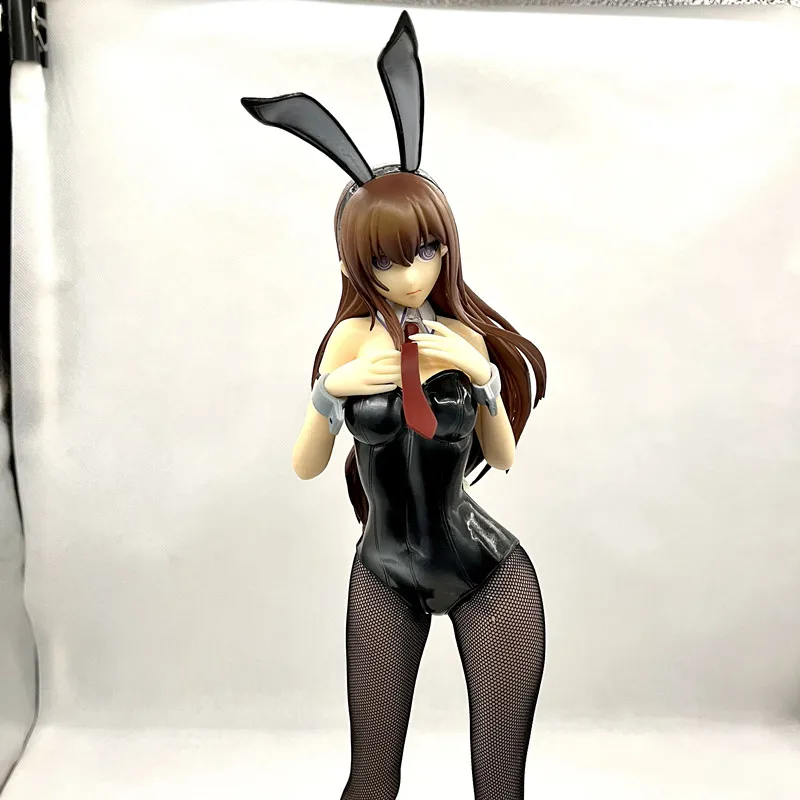

Ворота Makise Kurisu Bunny Ver. Экшн-игрушки модели Аниме фигурки Масштаб 1/4 девушка сексуальная окрашенная фигурка куклы подарок