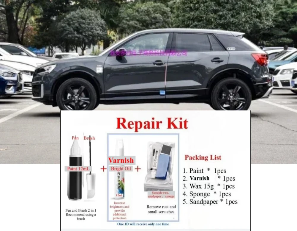 

Автомобильная сенсорная панель, специальный автомобильный фиксатор для краски Audi Q2 Q2L, белый марганцевый камень, Черный Автомобильный фиксатор царапин
