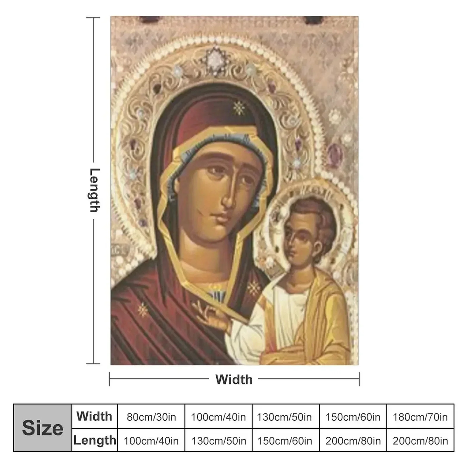 Девы Марии и Малыш Иисус: Иверон Теокосовое одеяло для зимы многофункциональные