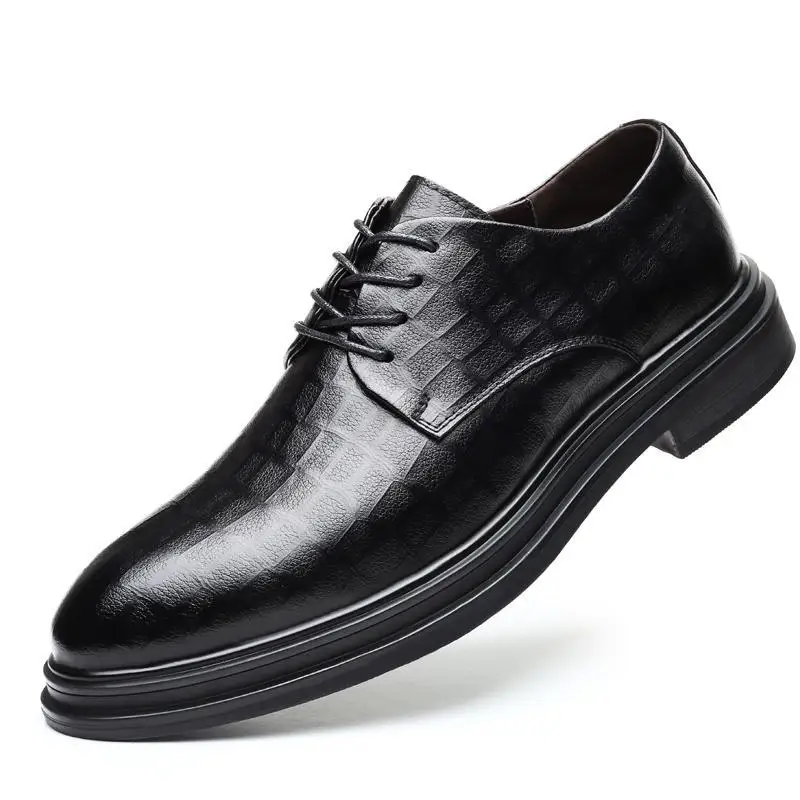 

Brogue Leather Shoes Men's Summer Formal Business Casual Men's Shoes Commuter British Style Wedding Bridegroom Suit Shoes