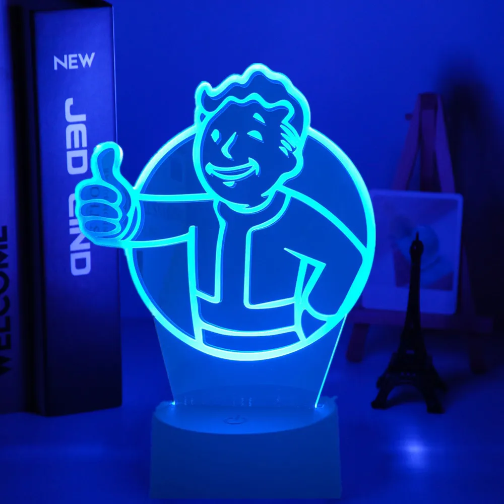 

Game Fallout Shelter Logo Led Night Light for Kids Child Bedroom Decoration Cool Event Prize Nightlight Colorful Usb Table Lamp