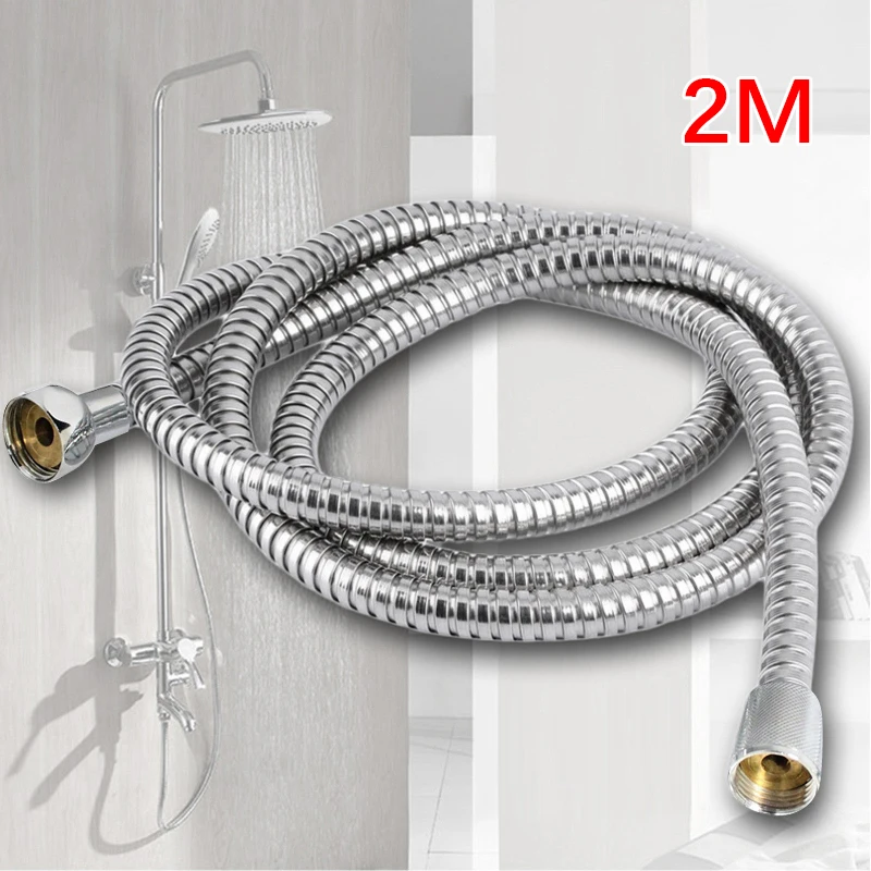 

Stainless Steel Flexible Tube Shower Hose Spares Parts No rust Assembly Bathroom Double buckle Kit Water Outlet