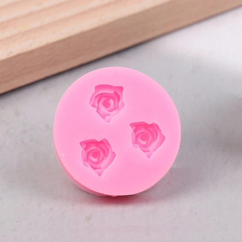 3-полая мини-цветок розы силиконовая форма сделай сам помадка шоколад сахар сыр