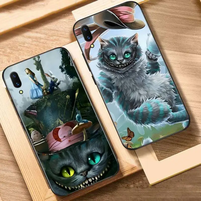 

Disney Alice in Wonderland Cheshire Cat Phone Case For Oppo Reno Realme C3 6Pro Cover For vivo Y91C Y17 Y19 Funda Capa