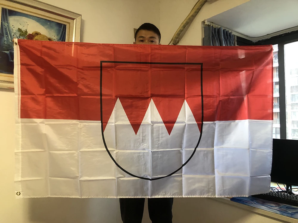 Флаг с надписью Franconia 90x150 двухслойный полиэфирный подвесной Германии флаг для