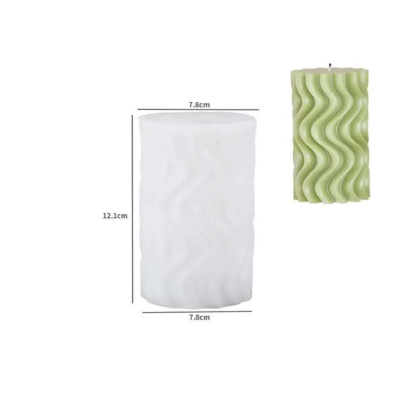 Силиконовая форма для свечи 3D Геометрические Волны колонна сделай сам