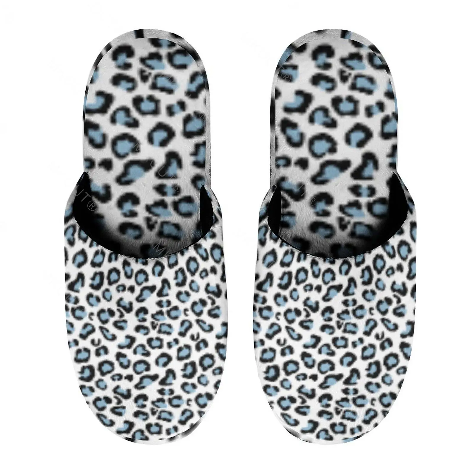 

Leopard Print (1) Warm Cotton Slippers For Men Women Thick Soft Soled Non-Slip Fluffy Shoes Indoor House Slippers Bubble