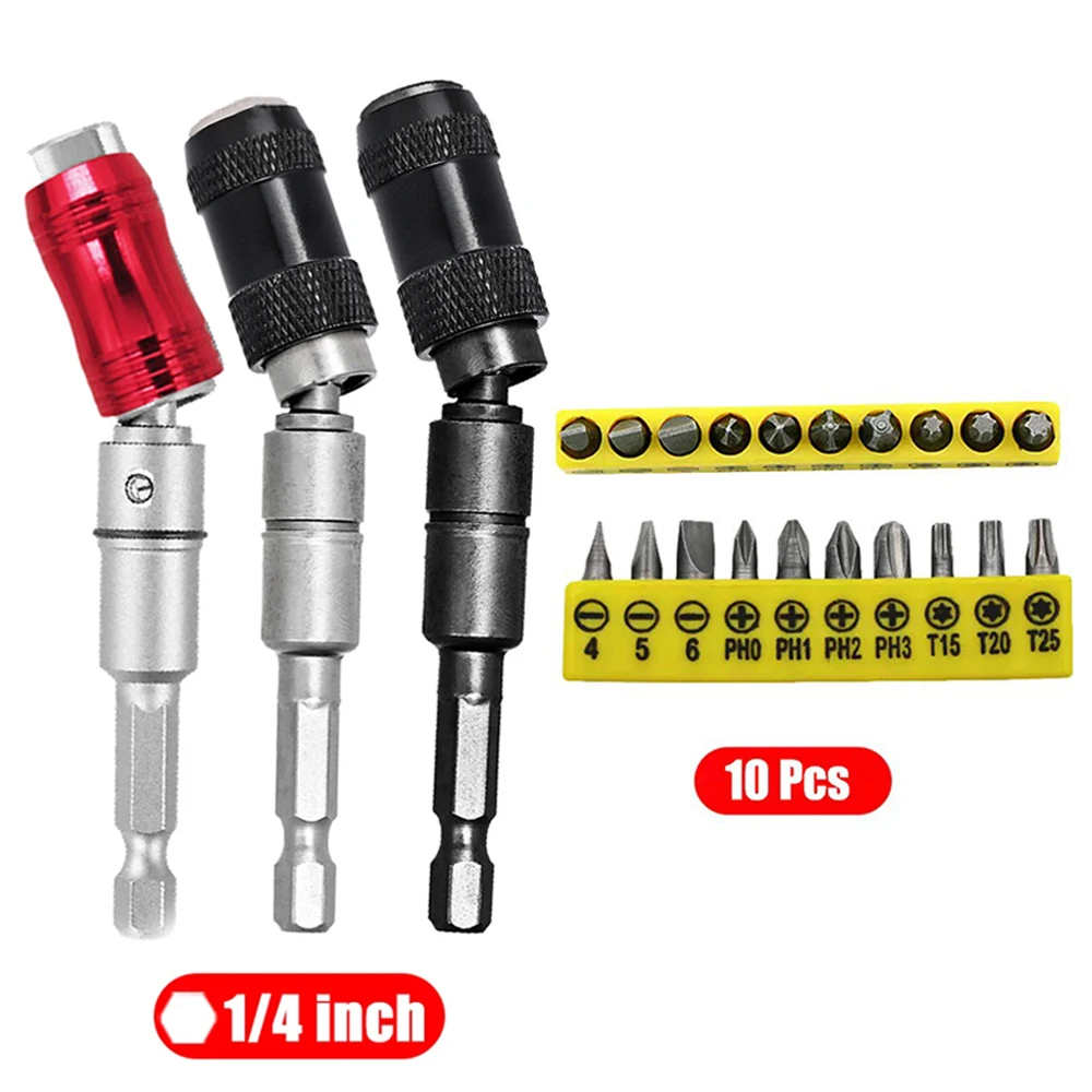 

Направляющий держатель, 1/4 бит, ручной держатель для привода, удлинитель, магнитный сменный шуруповерт, быстрое сверло