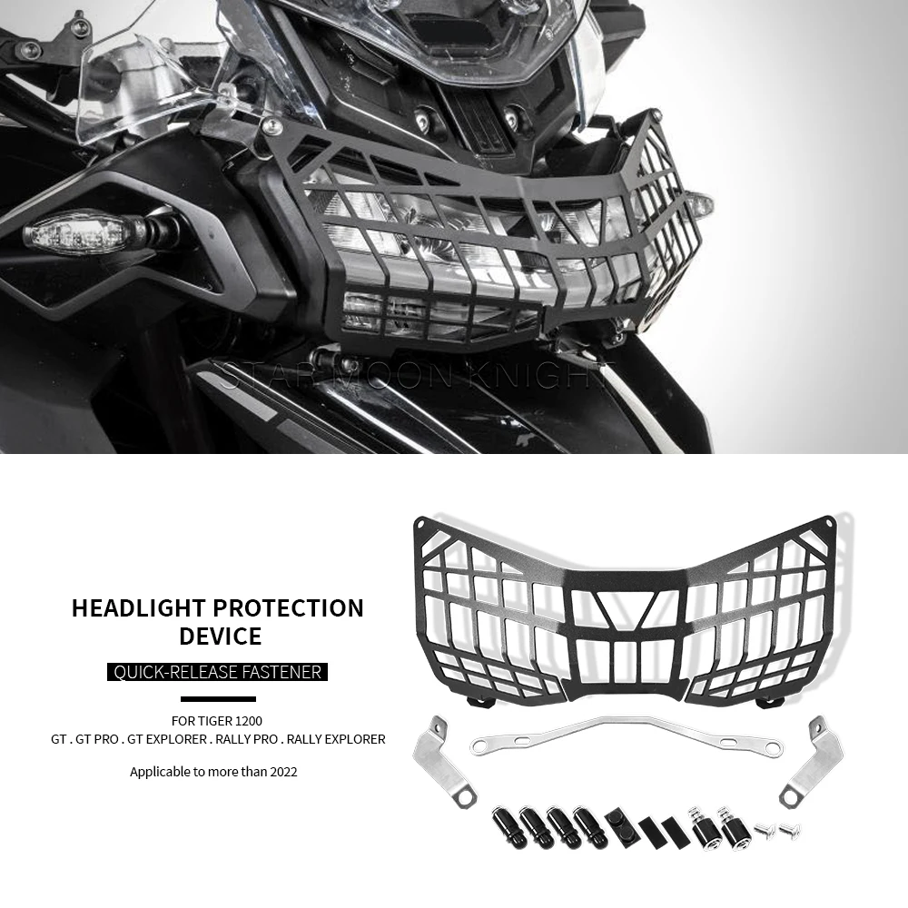 Motorcycle Headlight Head Light Guard Protector Cover Protection Grill For Tiger1200 Tiger 1200 GT Pro Explorer Rally 2022-