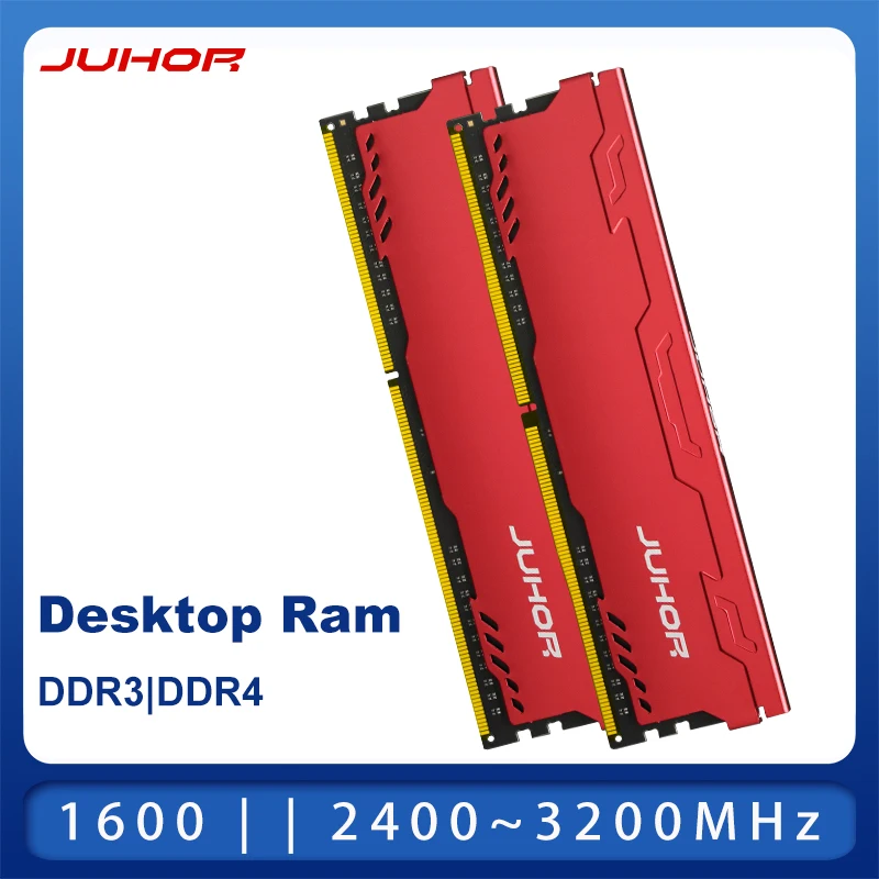 JUHOR Ram DDR4 DDR3 4GB 1600MHz DDR4 8GB 3200MHz 2666MHz 2400MHz 16GB 3000MHz Memoria Memory Desktop Dimm With Heat Sink