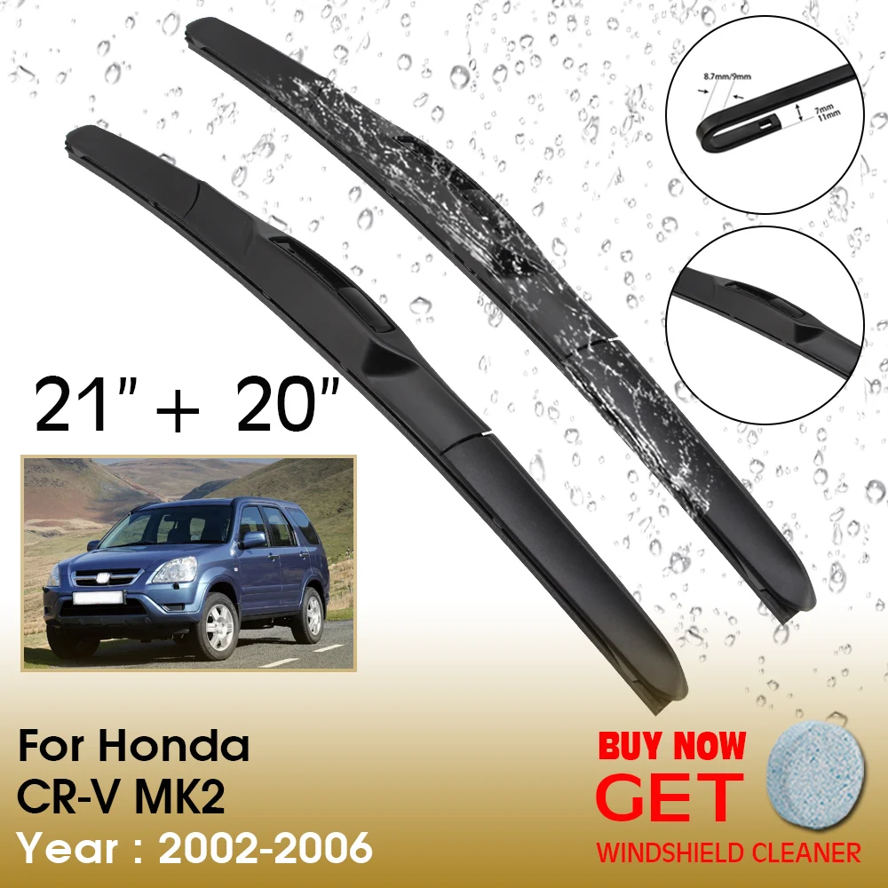 

Car Wiper Blade For Honda CR-V MK2 21"+20" 2002-2006 Front Window Washer Windscreen Windshield Wipers Blades Accessories