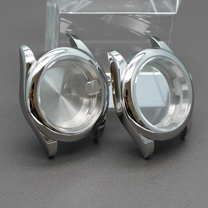 40mm 36mm Men's Watch Case Oyster Day Date Sapphire Crystal Glass For Seiko nh34 nh35 nh36 nh38 Miyota 8215 Movement 28.5mm Dial