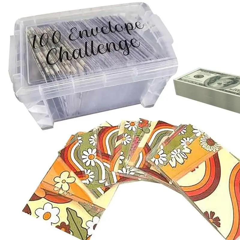 

100 Envelope Challenge Kit Saving Money In 100 Days Budget Planning Handbook With Storage Box Mastering The Progress And Repay