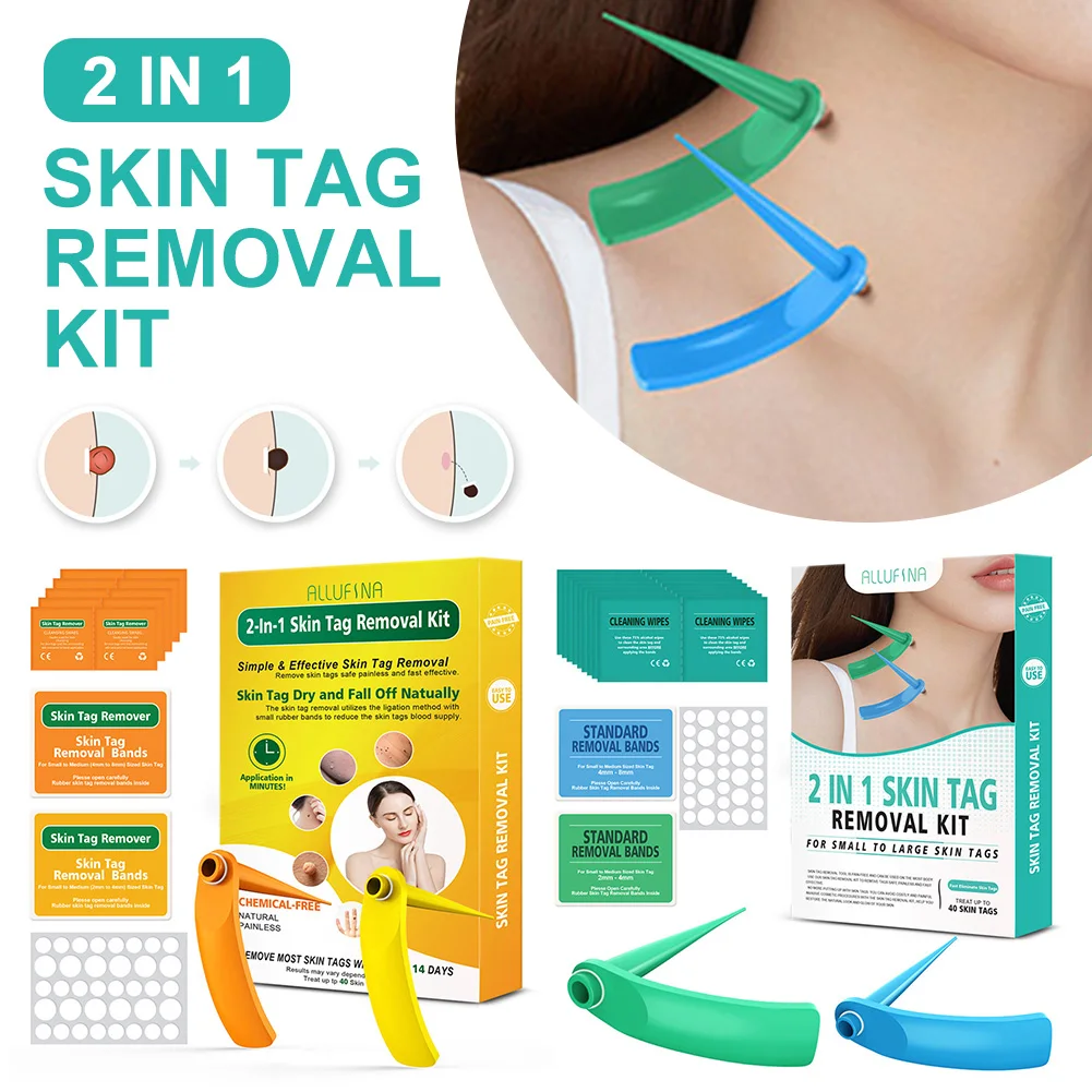 

Auto Skin Tag Remover Kit Home Use Mole Wart Corn Remover Tool Painless Skin Tag Treatment Tool Set For Most 2-8mm Sized Tags