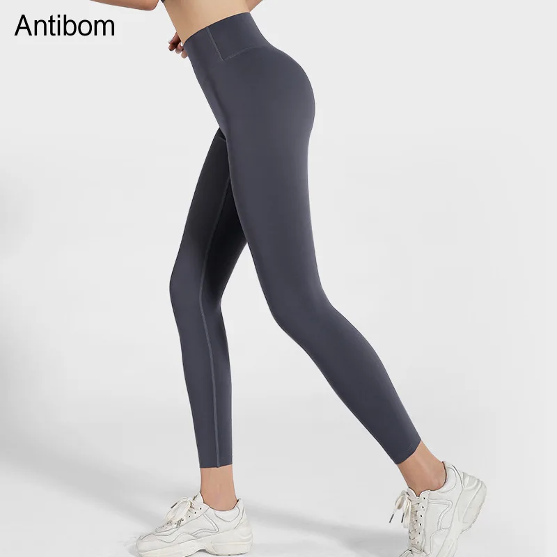 

Antibom Yoga Pants Women's High Waist Hip Lift Elastic Peach Fitness Tights Quick Dry Sports Running Leggings