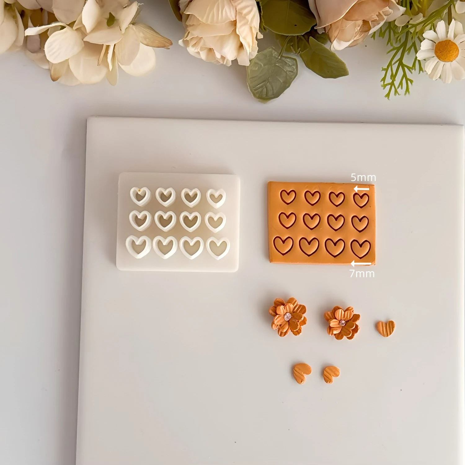 Мини-сердце лепесток цветок полимерная глина резак инструмент для глины Diy