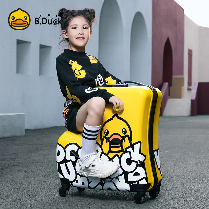 AO WEI LA Travel Suitcases PC Kids' Luggage Suitcase with Wheels Ride-On  Rolling Trolley Case Fits to Kid 1-12 Years Old 20 24