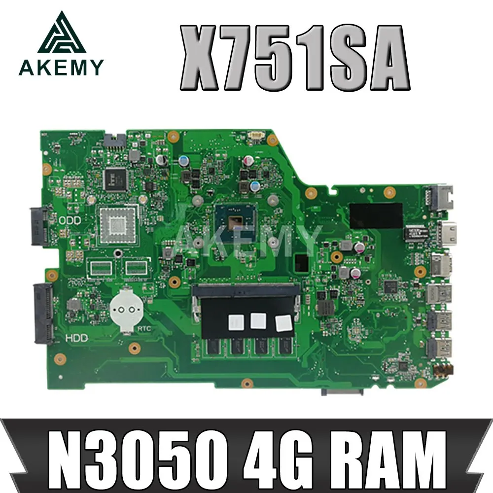 

Материнская плата для ноутбука ASUS X751SA REV.2.0, материнская плата Core SR2KN Celeron N3050 4G RAM DDR3