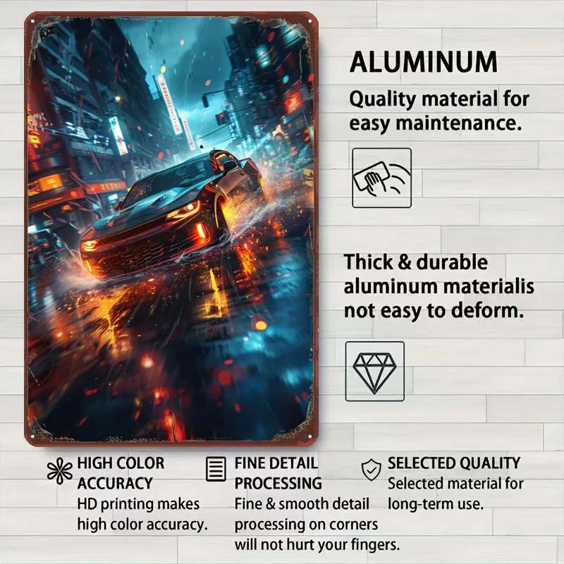 Chevrolet черный супер автомобиль металлический знак классический автомобильный