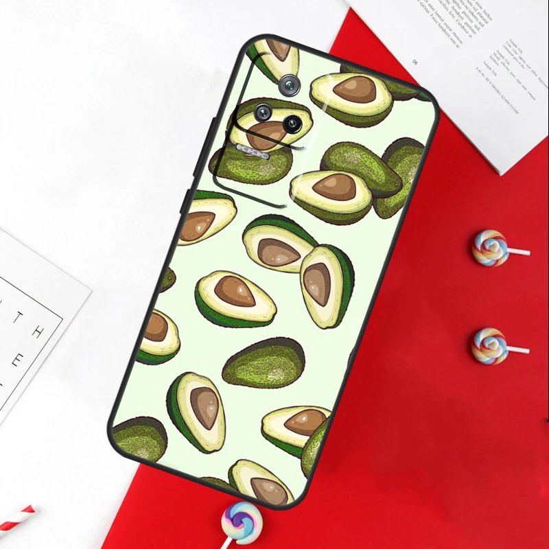 Чехол с изображением авокадо груши папайи фруктов для Xiaomi 14 Ultra 15 13 11T 12T 13T 14T Pro POCO X7
