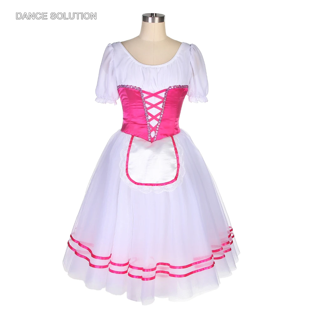 

Женское балетное платье-пачка с короткими рукавами-фонариками