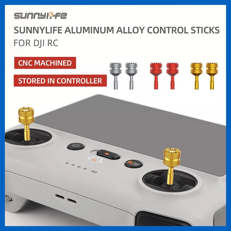 

Палочки управления Sunnylife из алюминиевого сплава, переключаемые Джойстики для большого пальца, аксессуары для контроллера DJI RC Mini 3 Pro