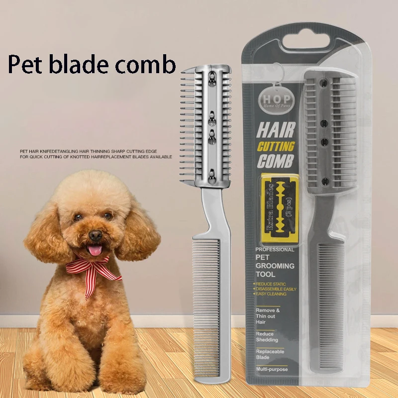 

Профессиональная Бритва для груминга домашних животных, пластиковый триммер 2-в-1 с 2 металлическими лезвиями для собак и кошек, безопасный у...