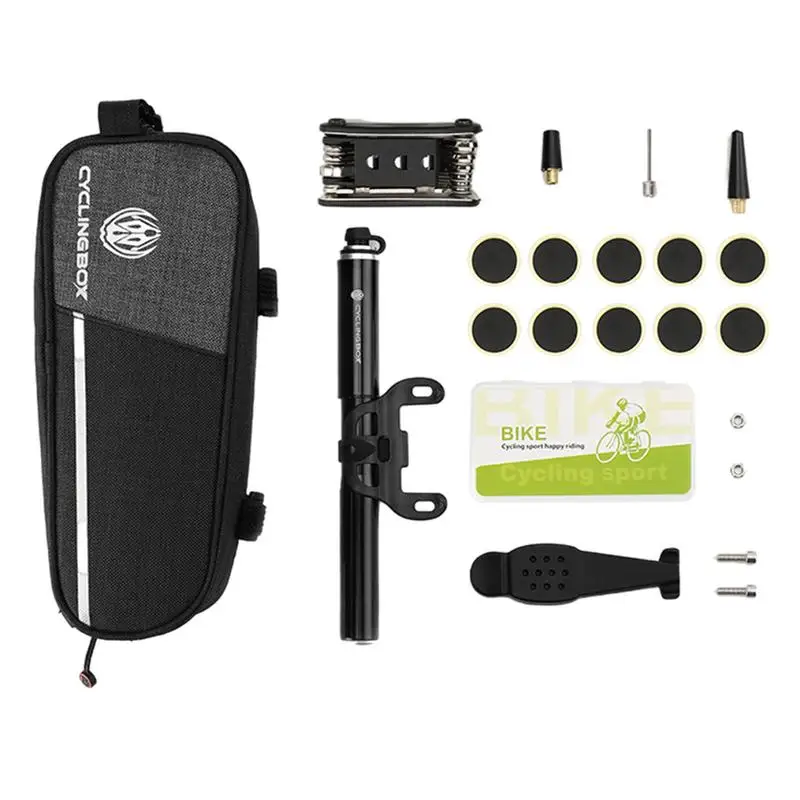 

2021 New Bicycle Repair Tool Kit Laminated Waterproof Zipper Mountain Bike Puncture Repair Accessories