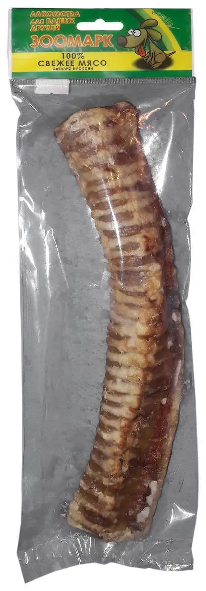 6 шт. Трахея Говяжья большая для собак ЗооМарк |