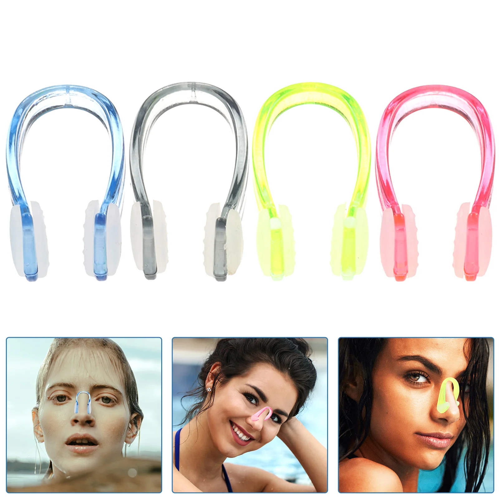 

4 Pcs Swimming Nose Clip Plugs Kids Ear Universal Comfortable Earbuds Training Protector Diving