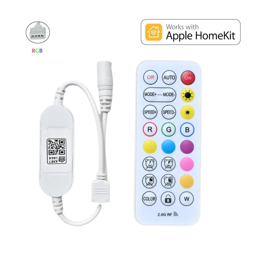 Homekit WiFi Неоновые светодиодные ленты RGB 1 м 2 м 3 м 5 м 12 В Гибкая лампа с регулируемой яркостью Декор комнаты RF Пульт дистанционного управления Siri Голосовое управление (art.: 3920cbdfa8fc5) - 3920cbdfa8fc5