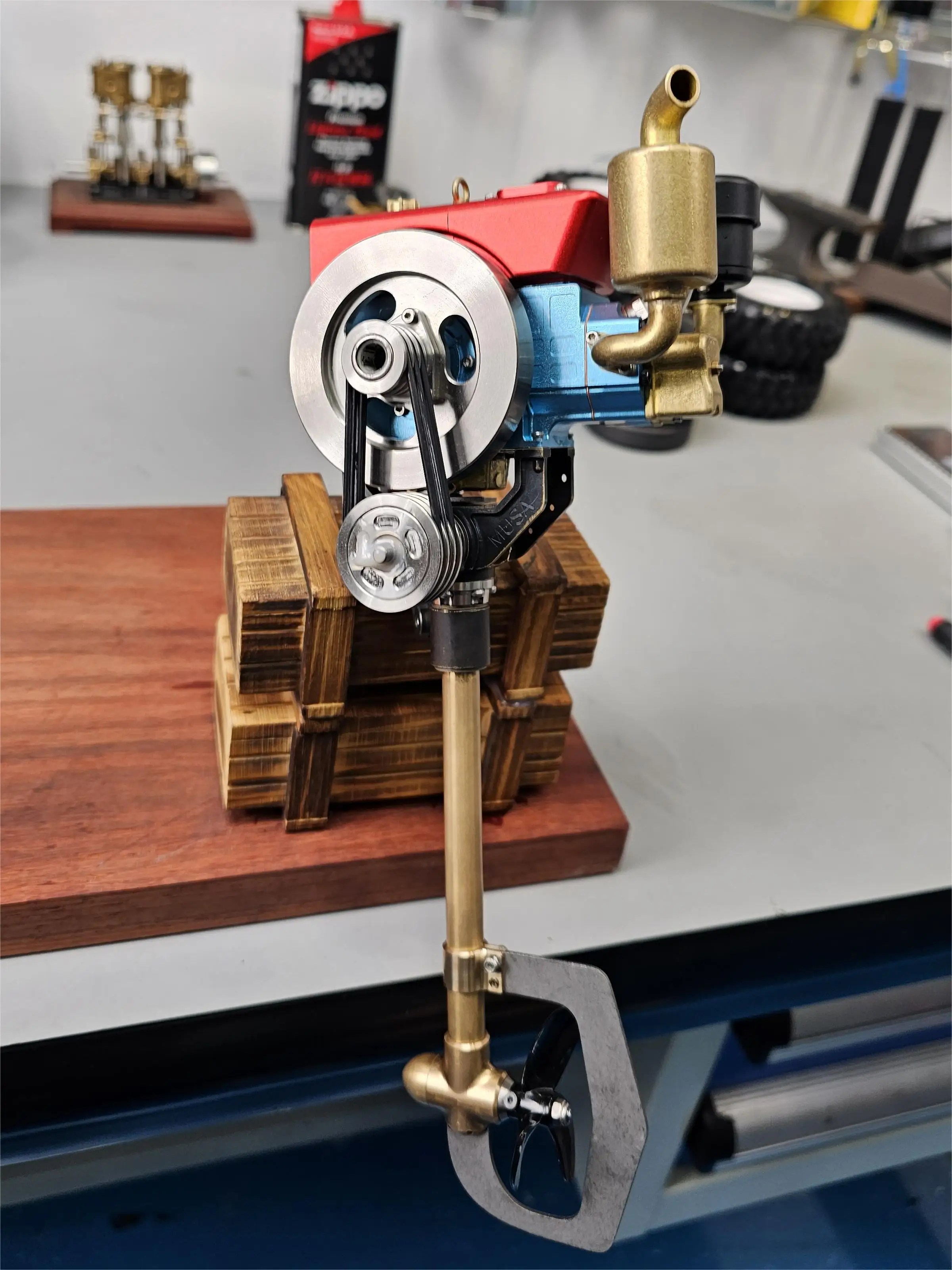 Модель одноцилиндрового дизельного двигателя MUSA 2.2CC с металлическим подвесным