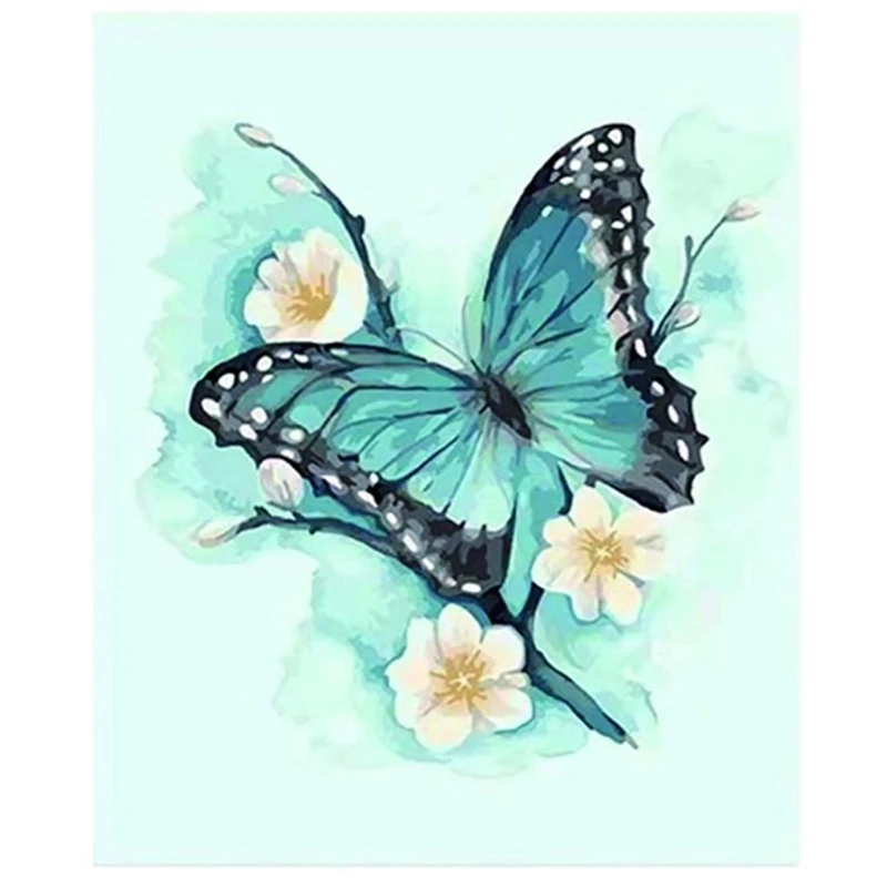 

Алмазная живопись, полный набор алмазов, картина стразы, художественное ремесло, украшение для двери дома (элегантная бабочка)