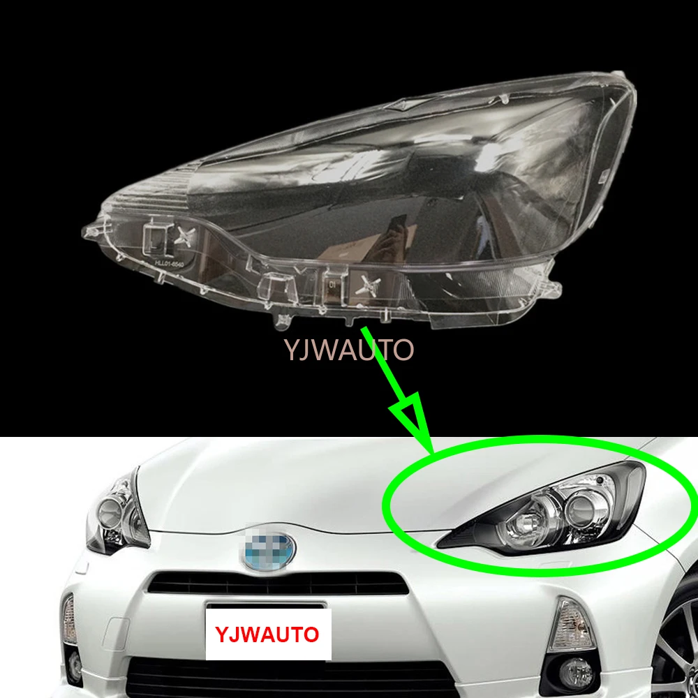 Headlight Lens For Toyota Prius C 2012~2014 Headlamp Cover Car Light Replacement Head Glass Auto Shell Projector Lens
