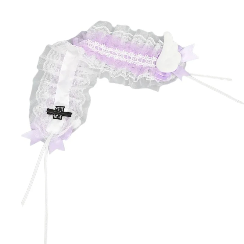 Женские кружевные головные уборы субкультурные повязки на голову с воланами