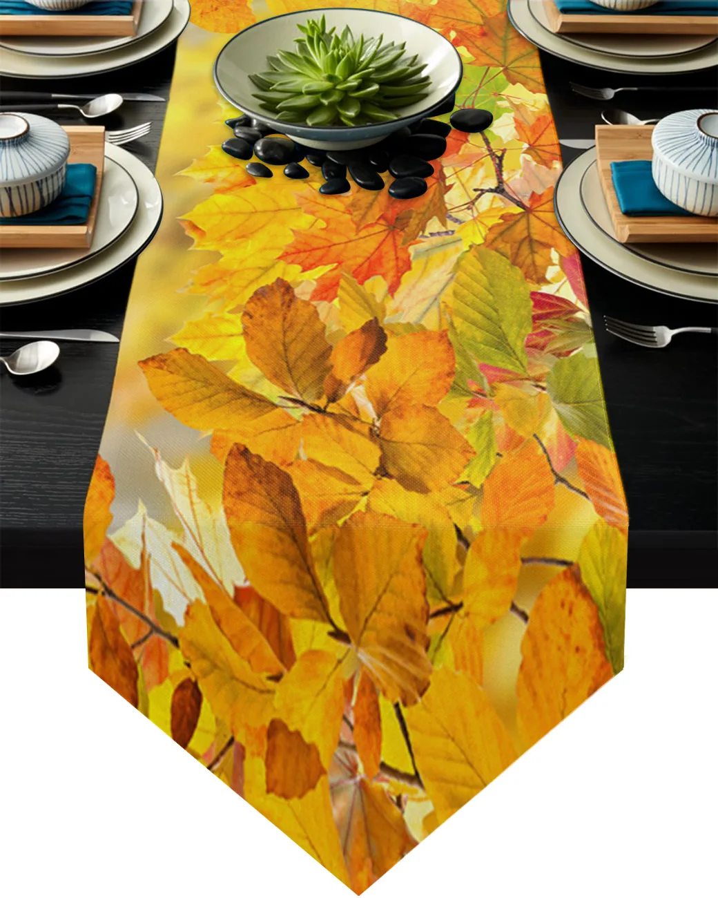 

Легкая Осенняя Декоративная скатерть в виде кленового листа, украшение для дома, украшение для стола, скатерть для стола