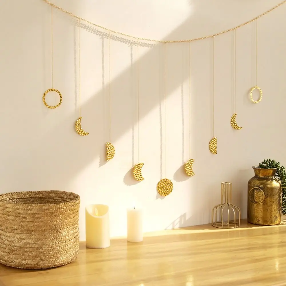 

Фаза Луны Металлический Настенный декор Золотая Луна солнце украшение для дома предметы украшения спальни гостиной настенный Декор подарок