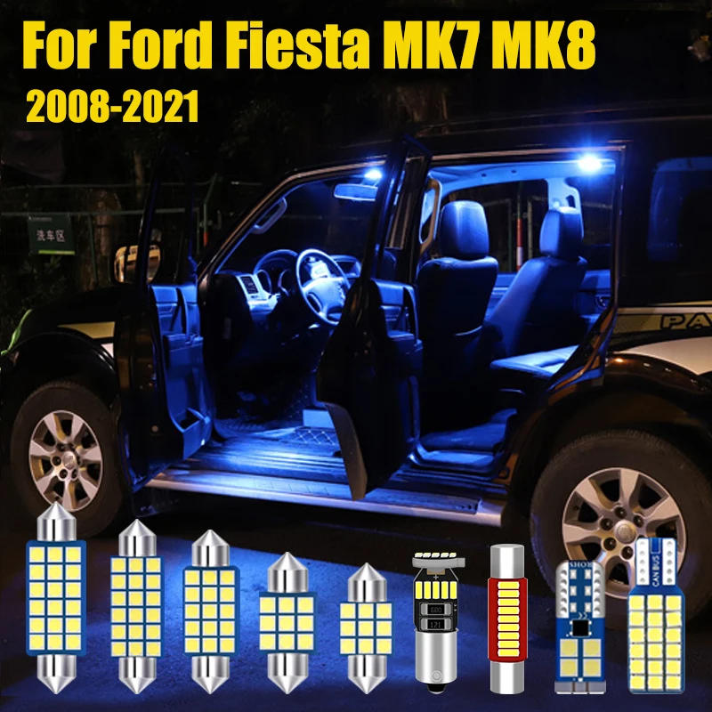

For Ford Fiesta MK7 MK8 2008 - 2012 2013 2014 2015 2016 2017 2018 2019 2020 2021 Car LED Bulbs Interior Dome Lights Accessories