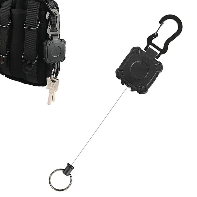 

Heavy Duty Key Retractor Anti-lost Key Holder For Belt Metal Keyring Holder Easily Clips Onto A Belt Pocket Purse Strap Backpack