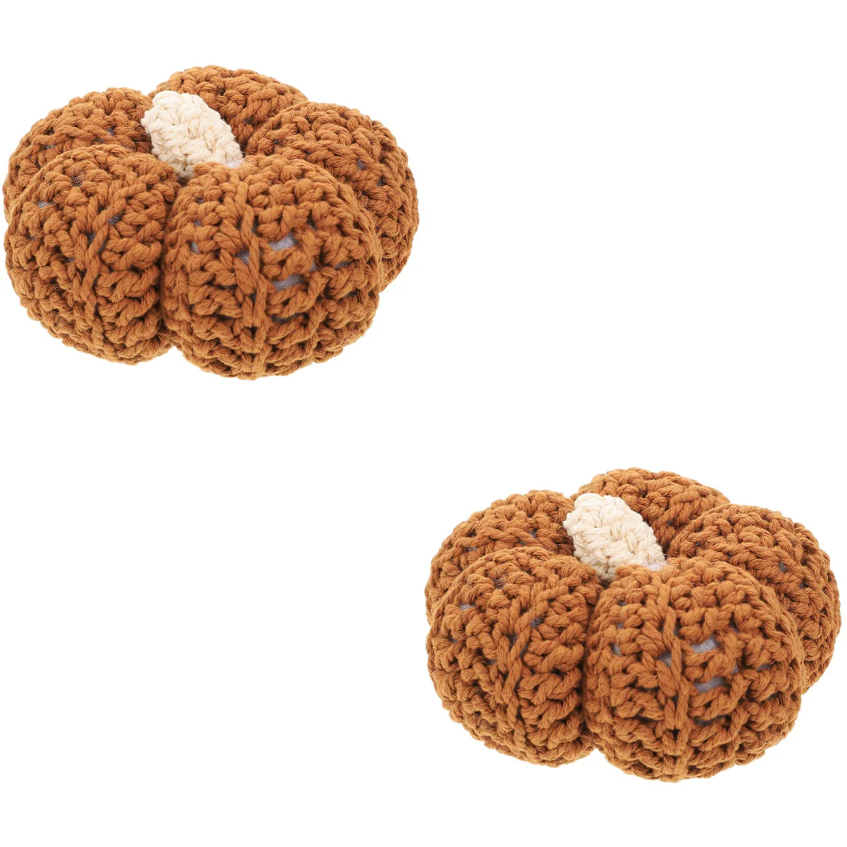 

2pcs Artificial Pumpkin Table Decor Cotton Rope Pumpkin Decor Woven Pumpkin Craft