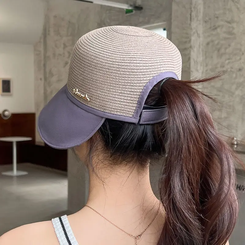 

Женская соломенная шляпа с защитой от УФ-лучей, регулируемая