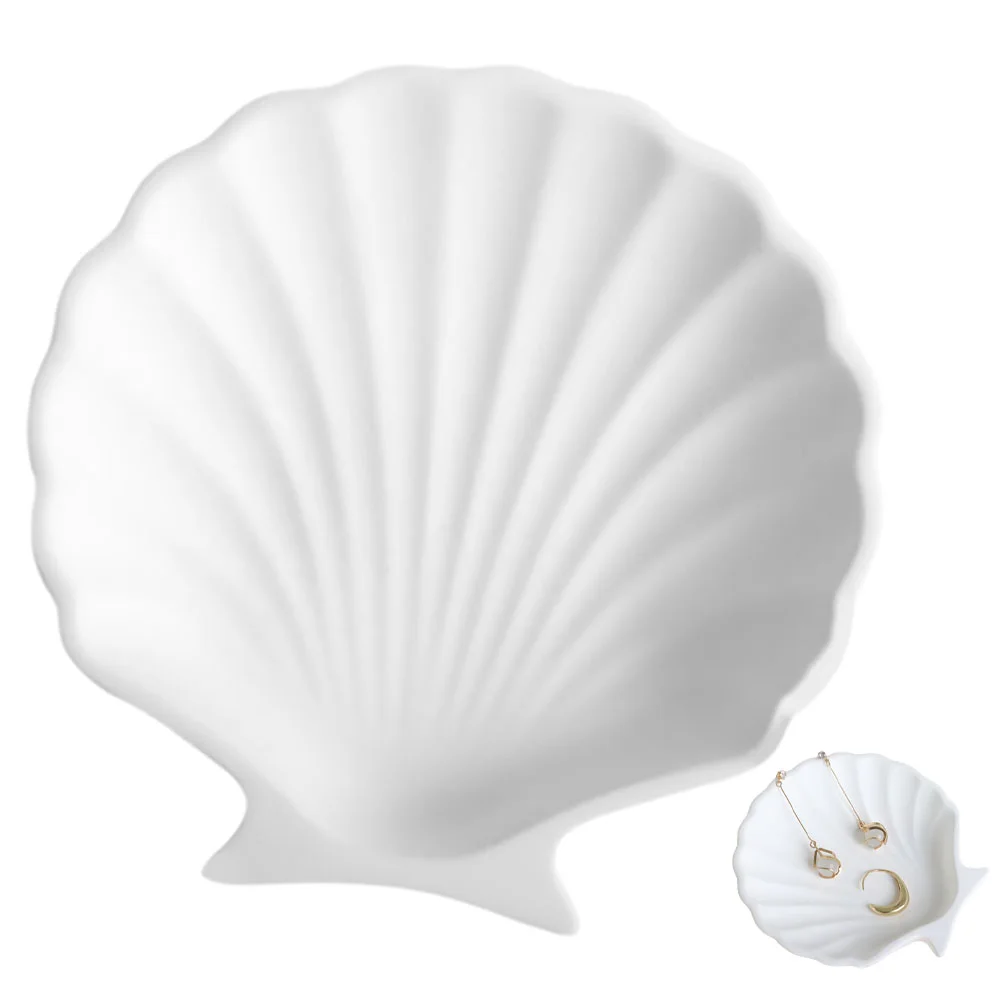 

Shell Jewelry Plate Trinket Tray Bowl Dish Candy Decor Desk Accessories Aesthetic Shells Ring Holder
