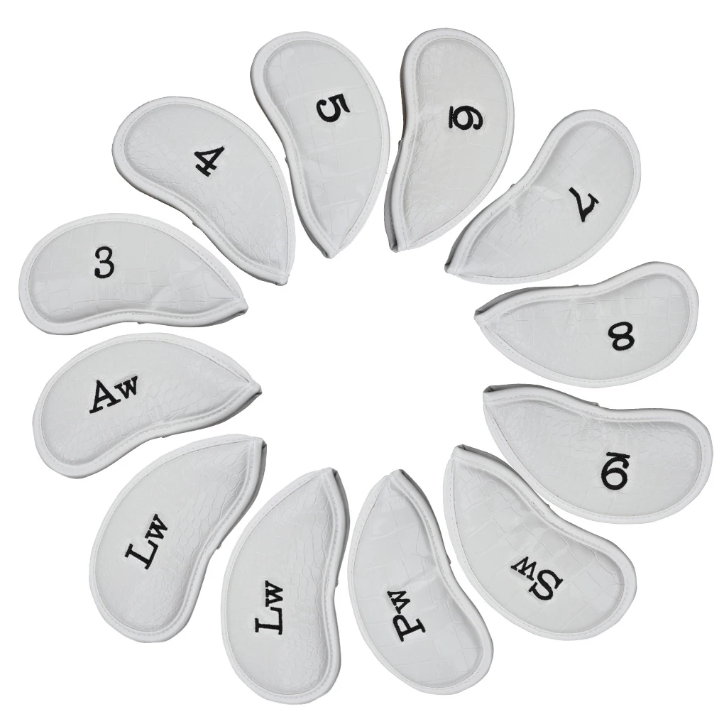 

12 Pieces/Set Golf Club Head Covers with Numbers Clubs Headcover Protector Portable Decorative Sleeve Professional