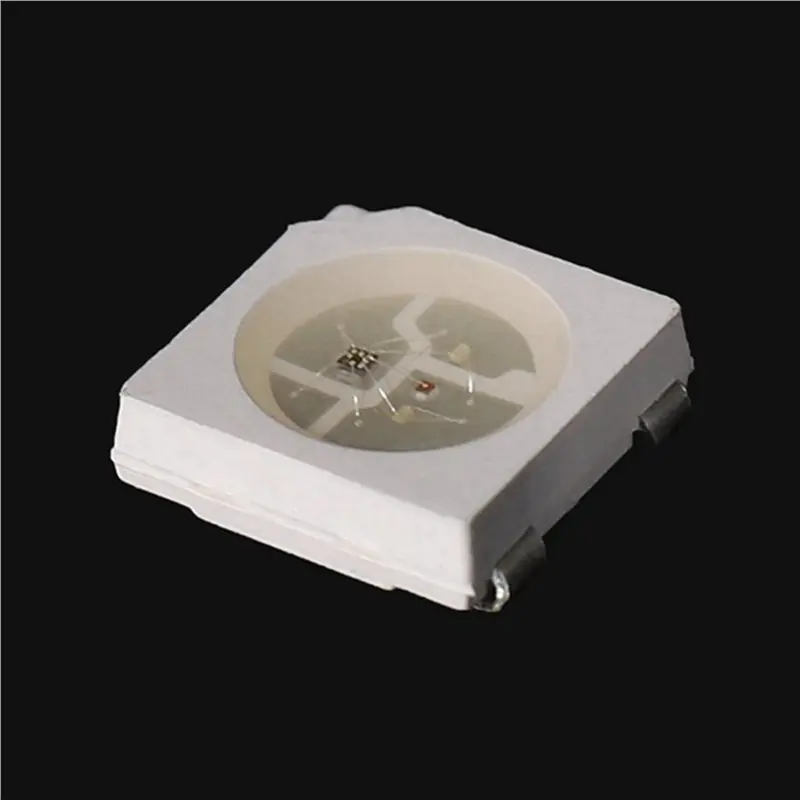 Фото YWDZ-3000 шт. светодиодные чипы WS2812B (4 контакта), 5050 RGB SMD, белая версия, WS2812, индивидуально адресуемые цифровые пиксели, DC5V №2